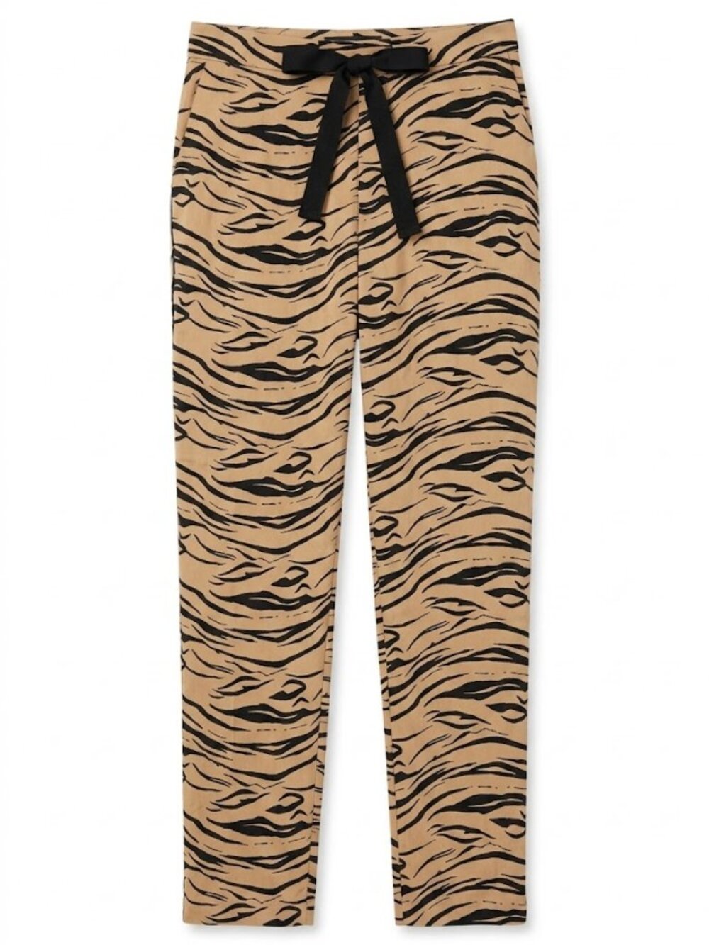 MNG Basics Size XS Tiger Print Trousers Neutral Indie Sleek Office Siren Pants
